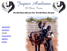 Tablet Screenshot of joynerarabians.com